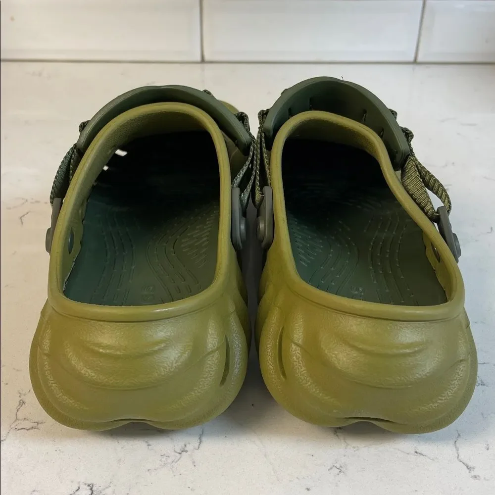 Crocs Echo Clogs 'Olive Green' Mens Size 8 Worn 3-4 Times